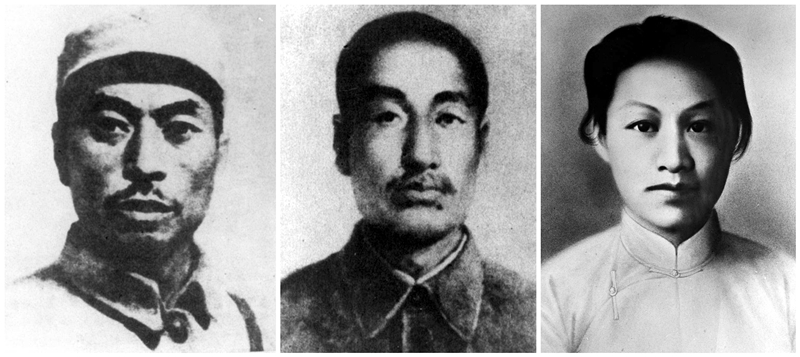 Yang Jingyu (left), Zhao Shangzhi (middle) and Zhao Yiman (right).